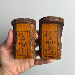 Vintage Hippie Outhouse Wood Salt & Pepper Shakers